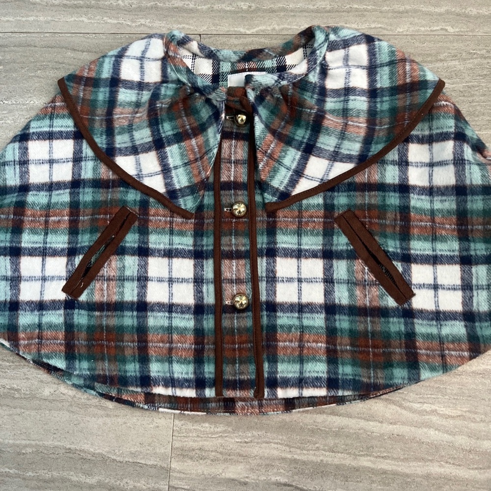 Janie and Jack 2T Girls Plaid Cape